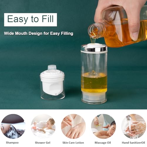 7 Pack Airless Pump Bottles 3.4oz/100ml Travel Pump Bottles - size: 3.4oz-7Pack