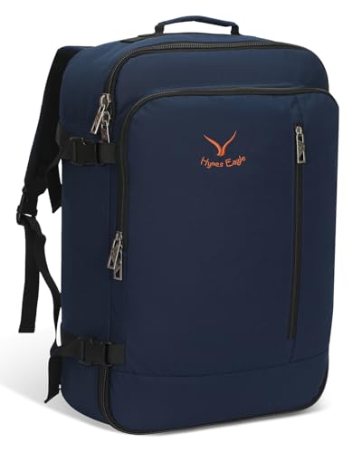 Hynes Eagle 38L Flight Approved Backpack Carry On Travel Bag for Men Women - color: Dark Blue