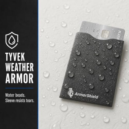 Semper Paratus Gear TYVEK RFID Blocking Credit Card Sleeves Protectors | 100% MADE IN USA - For Travel wallet, pocket or purse. Safeguard against identity theft (GRAY-5PACK) - size: 5PACK