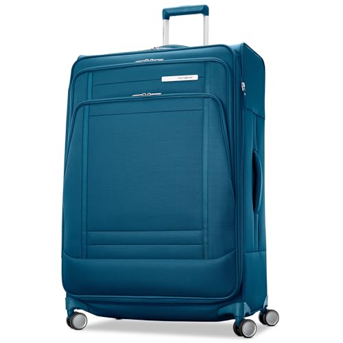 Samsonite UpLIFT Lightweight Large Checked Softside Luggage with Spinner Wheels - Expandable - Airline-Approved, Polyester Soft Suitcase for Ultra Light Travel - Cerulean Blue - color: Cerulean Blue, size: Large Checked