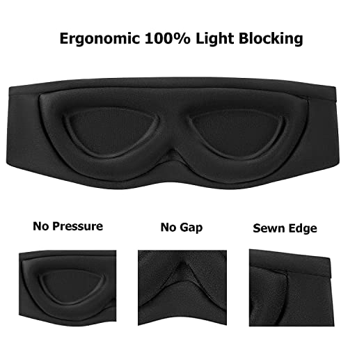 ALASKA BEAR Sleep Mask for Men and Women, Machine Washable Eye Mask for Sleeping Side/Back/Stomach 100% Blackout, Headband Design (I Love Sleep) - color: I Love Sleep