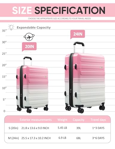 Tolino Checked 24 In Expandable Luggage Hardside Suitcase with Wheels - color: Peach, size: M(24 In)