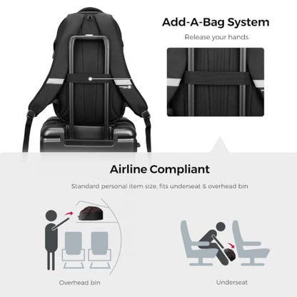 Swissdigital Design Laptop Backpack for Men with USB Charging Port SD803-85 - color: Light Purple/Black