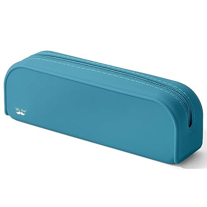 Mr. Pen- Silicone Pencil Case, Aesthetic Pencil Bag for Women, Makeup Pouch - color: Teal