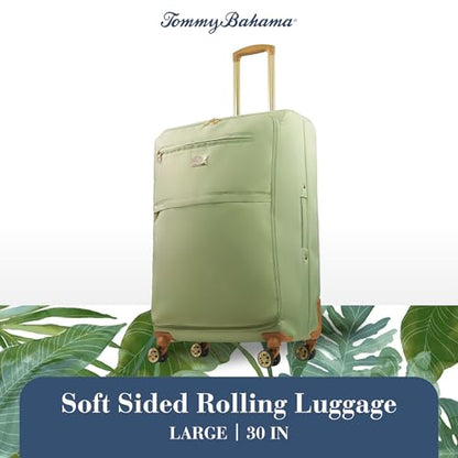 Tommy Bahama 30 Inch Rolling Luggage - color: Sage, size: 30 Inch