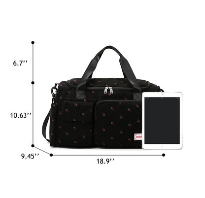 Gym Bag Sport Duffel Overnight Weekender Travel Bag with wet pocket and shoe pocket K02 Black - color: K2-Black