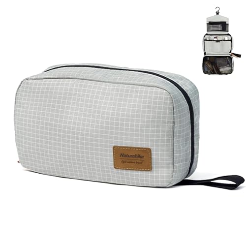 windhike Naturehike Hanging Toiletry Bag for Men Women, Water-Resistant - color: Grey-S