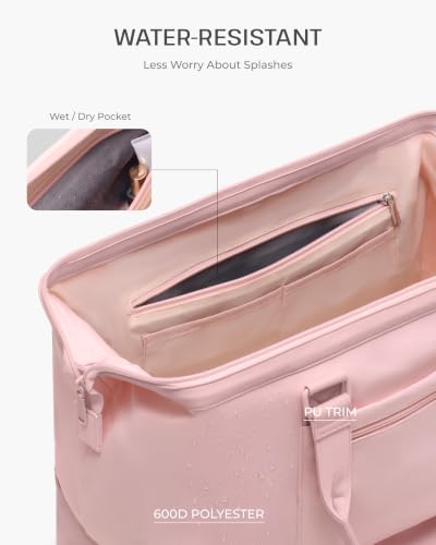 Coolife Luggage 3 Piece Set: Carry-On Suitcase, Duffel Bag, Toiletry Bag - color: Pink, size: 3-Piece Set (20''/Duffel/Toiletry Bag)