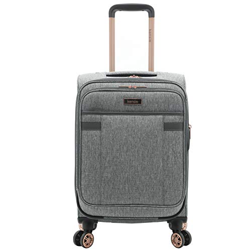 kensie Hudson Softside 3-Piece Spinner Luggage Set, Heather Gray - color: Heather Gray