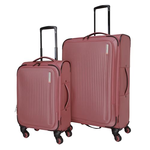 Sharper Image Odyssey 2-Piece Set (21.5" & 29") Expandable 8-Wheel Spinner Carry On and Large Checked Luggage Set, Dusty Cedar - color: Dusty Cedar, size: 2-Piece Set
