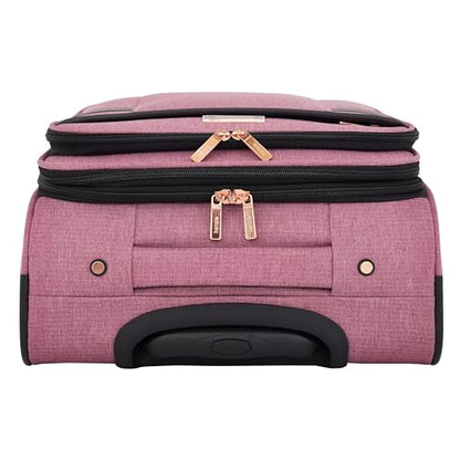 kensie Hudson Softside 3-Piece Spinner Luggage Set, Mellow Mauve - color: Mellow Mauve