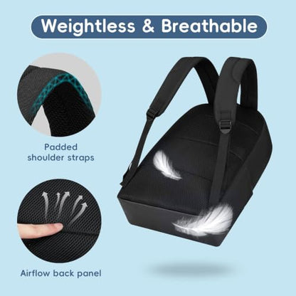 WOLT Travel Laptop Backpack for Men & Women with USB Charging Port - color: All Black