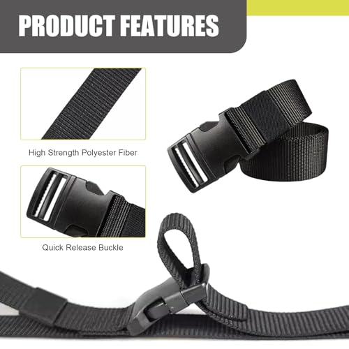 MLY 2PCS Adjustable Luggage Straps, Battery Box Strap Hold Down, 39 Inch Quick Release Buckle Straps, Multi-Functional Nylon Tie Down, Universal for Suitcase, Backpack & Outdoor, Secures Battery Box