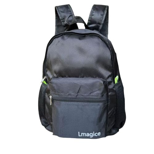 Foldable Backpack, Lightweight Travel Daypack, Black - color: Black