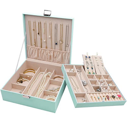 ProCase 2 Layers Jewelry Box for Women -Mint - color: Mint
