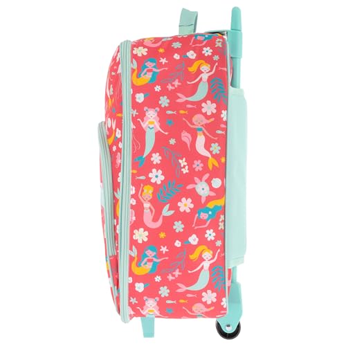 Stephen Joseph Kids' Rolling Carry-On Luggage, Red Mermaid - color: Red Mermaid