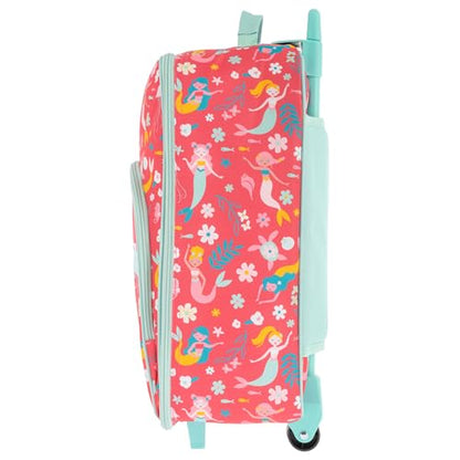 Stephen Joseph Kids' Rolling Carry-On Luggage, Red Mermaid - color: Red Mermaid