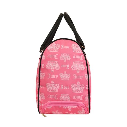Juicy Couture Cherry Rolling Duffel, 22in - color: PINK LEMONADE/CROWN