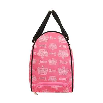 Juicy Couture Cherry Rolling Duffel, 22in - color: PINK LEMONADE/CROWN