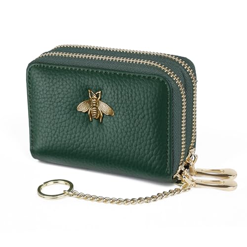 imeetu RFID Credit Card Holder, Small Card Wallet Women, Leather Card Case - color: Max - Green, size: Max