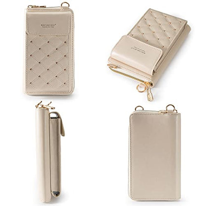Montana West Crossbody Cell Phone Purse for Women RFID Blocking Cellphone Wallet - color: Tan