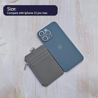 Slim Minimalist Faux Leather Front Pocket Credit Card Holder Wallet - color: D