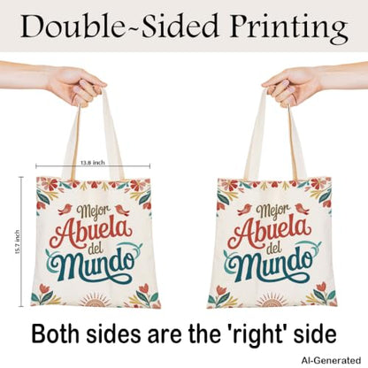 Funny Tote Bag, Canvas Reusable Carryall for Shopping Trip Commute - color: Grandmother