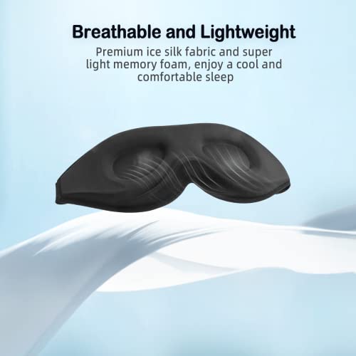 LitBear Sleep Mask for Side Sleeper Women Men, Eye Mask for Sleeping - color: Purple