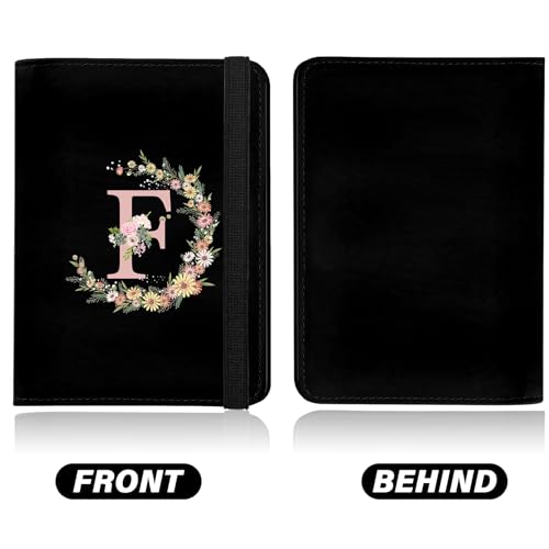 Cute Passport Holder and Holder Combo Passport Cover with RFID Blocking Women Men Compatible Wallet Credit Card Protector (Black-F) - color: Black-F