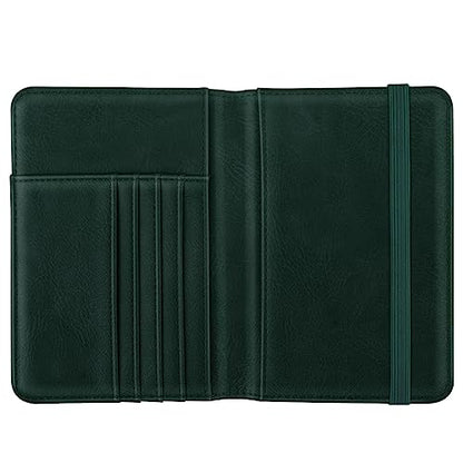 Coco Rossi Passport Holder Cover, RFID Travel Wallet Women Card Holder - color: Green Flower