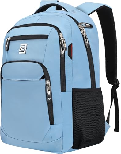 Volher Laptop Backpack,Business Travel Anti Theft Slim College Backpack - color: Pale Blue, size: 15.6 Inch, style: Laptop
