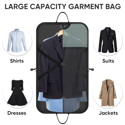 BALEINE Garment Bags for Travel, Water Resistant Carry on Suit Bag - color: Mint Green, size: 42"