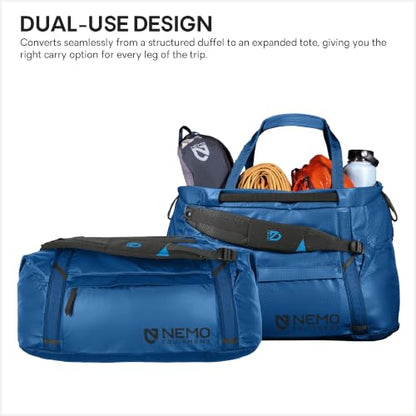 NEMO Equipment Double Haul Duffel & Tote Bag - Lake - 55L - color: Lake, size: 55L