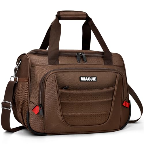 Underseat Carry On Luggage Bag Airplanes Personal Item Bag - 16 IN Brown - color: Brown, size: 16 IN