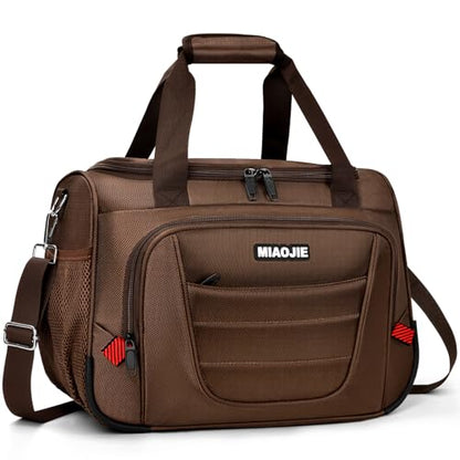Underseat Carry On Luggage Bag Airplanes Personal Item Bag - 16 IN Brown - color: Brown, size: 16 IN