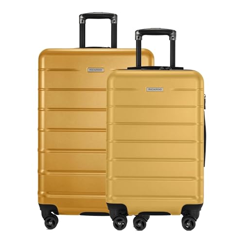 Ricardo Beverly Hills Cambria Hardside Luggage | Stylish Suitcase with Wheels for Effortless Travel, Expandable and Secure TSA-Locked Packing, 2-Piece Set (20", 24") Mango Tango - color: Mango Tango, size: 2-Piece Set (20, 24)