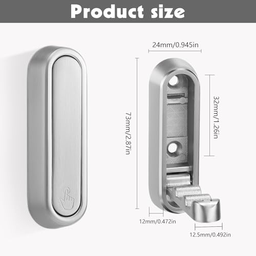 Foldable Wall Hook, Silver, 4 Pack, Screw Mounted, Heavy Duty Coat Hooks - color: Silver, size: 4 Pcs