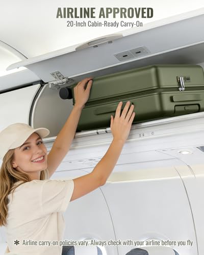 Joyway 3-Piece Hardshell Luggage Set, Spinner Wheels, 20 24 28 Inch, Green - color: Green, size: 3-Piece Set (20/24/28)