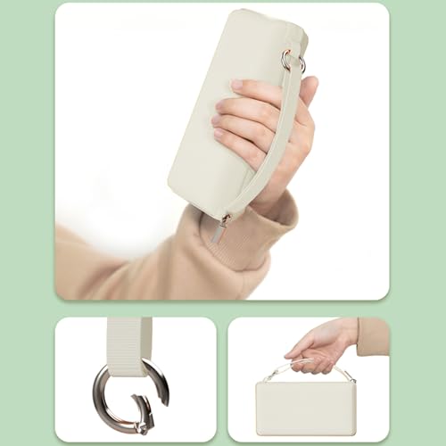 Mini Travel Umbrella, UPF 50+ Compact Fits in Purse - color: White