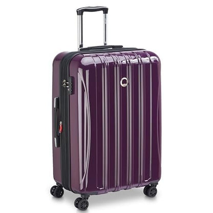 DELSEY Paris Helium Aero, 24 Inch Checked-Medium Luggage, Plum - color: Plum, size: Checked-Medium 24 Inch