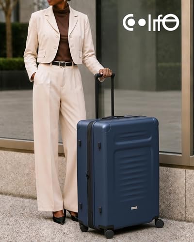 Coolife TSA 잠금 장치가 있는 확장 가능한 수하물, 블루., 여행 - color: 블루., size: 29 Inch-EXT