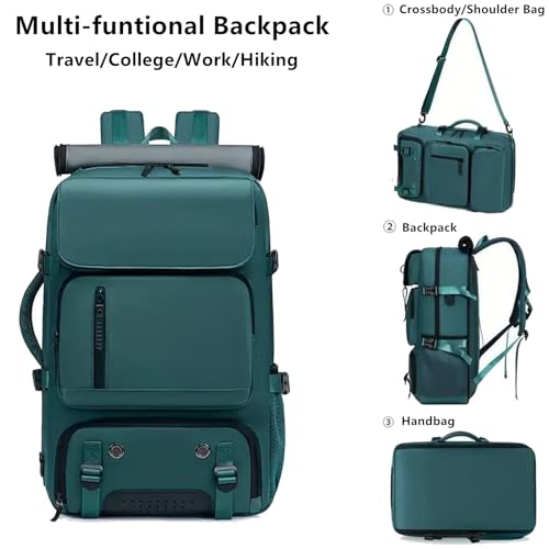 O-TBOST Carry on Travel Backpack Convertible Duffle Backpack Laptop Backpack for Women Men (Peacock Blue) - color: Peacock Blue