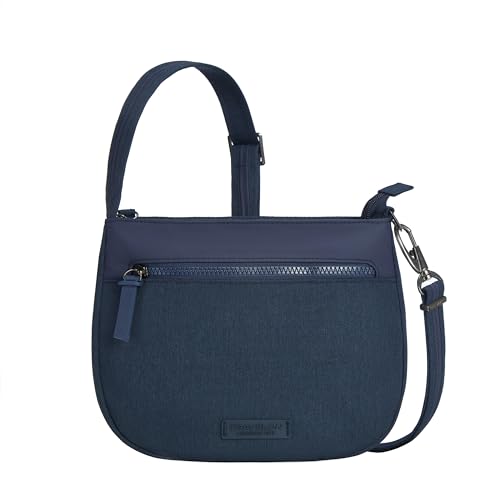 Travelon Anti-Theft Metro Saddle Crossbody - color: Navy Heather