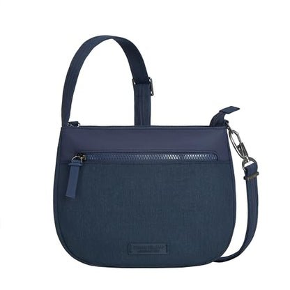 Travelon Anti-Theft Metro Saddle Crossbody - color: Navy Heather