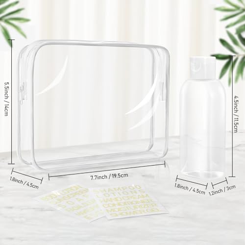 5 Pack Travel Bottles for Toiletries, 3.4oz TSA Approved Travel Containers - color: Clear