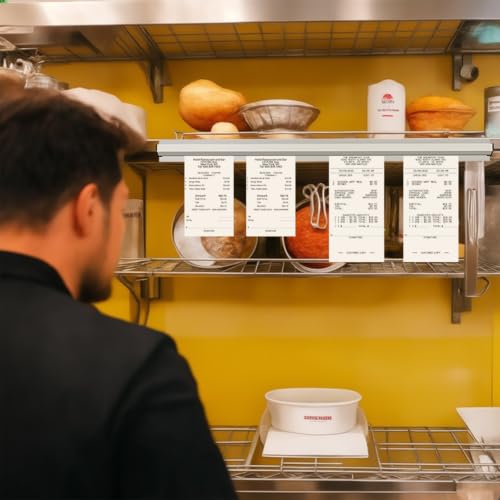 Ticket Holder for Restaurant, 36/48/60 inches, Restaurant Order Holder, Long-Lasting and Easy to use, Suitable for Commercial Kitchens, cafes, Fast-Food(36 Inch, 2 Pcs) - size: 36 inches