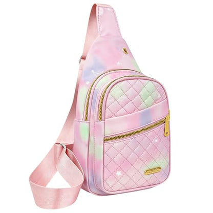 Aisijimo Small Sling Bag For Women Men Casual Crossbody Sling Backpack - color: 8003s-pgreen