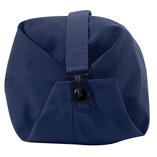 Heavyweight Top Load Canvas Duffle Bag - color: Navy Blue, size: 25" X 42"