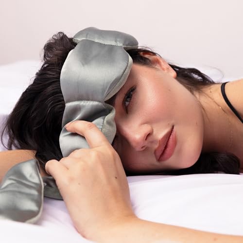 nodpod Mineralized Silk Gentle Pressure Sleep Mask, Weighted Eye Mask - color: Willow Silk