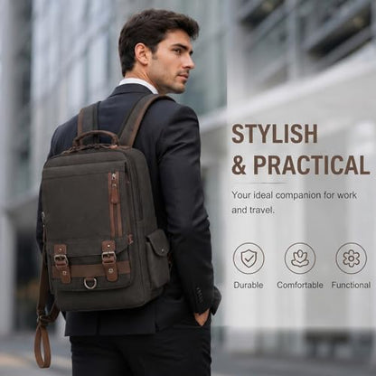 mygreen Canvas Cross Body Messenger Bag Shoulder Sling Backpack Travel Rucksack - color: Grey Xl-convertible